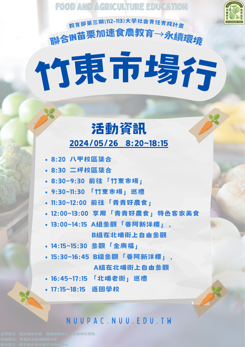 食農教育-竹東市場行圖片